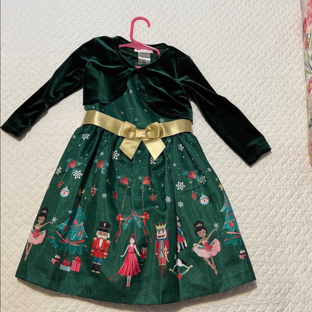 Bonnie Baby Green and Gold Formal Dress